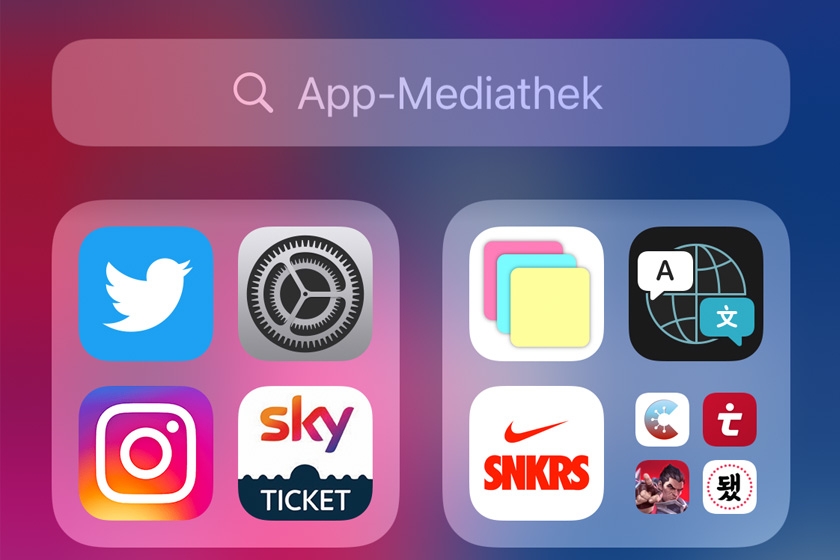 App-Mediathek in iOS 14